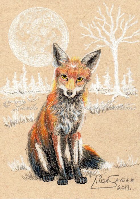 Moon Fox by Linda Sayegh